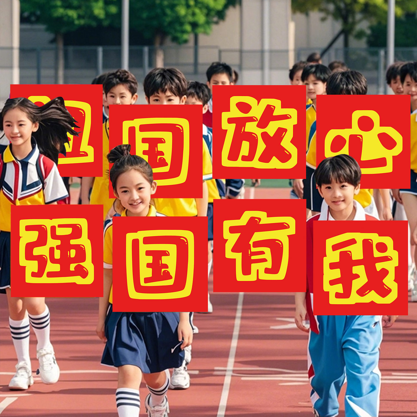 定制KT板字中小学氛围手举牌运动会入场方阵舞台加油活动表演道具