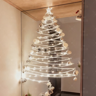 玻璃圣诞树diy材料包家里布置