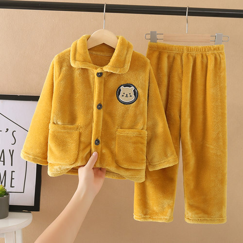 加厚珊瑚绒法兰绒睡衣