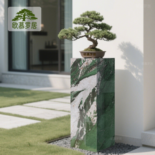 户外庭院花架子防水防晒防腐客厅阳台轻奢高级感岩板花盘底座立柱