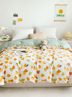 欧维欧纯棉被套单件全棉被罩单人150x200x230学生宿舍1.5米儿童被