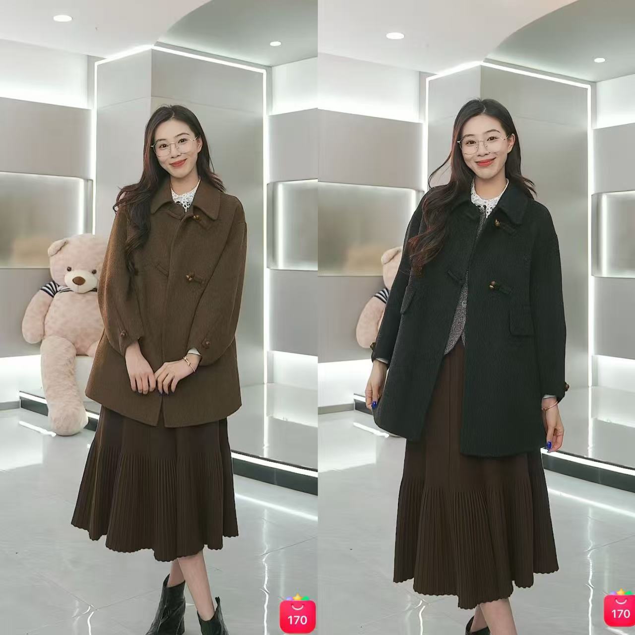 【来了就好】SA18108302术玫-100%澳洲羊毛时尚大衣