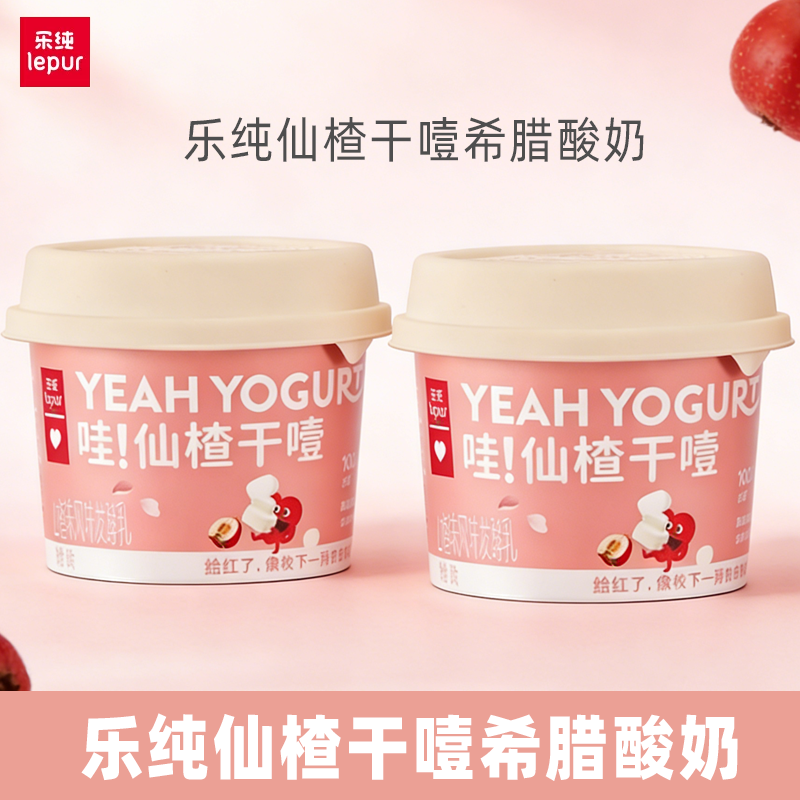 乐纯仙楂干噎希腊酸奶纯厚固体糖葫芦奶皮子酸奶干噎酸奶100g装