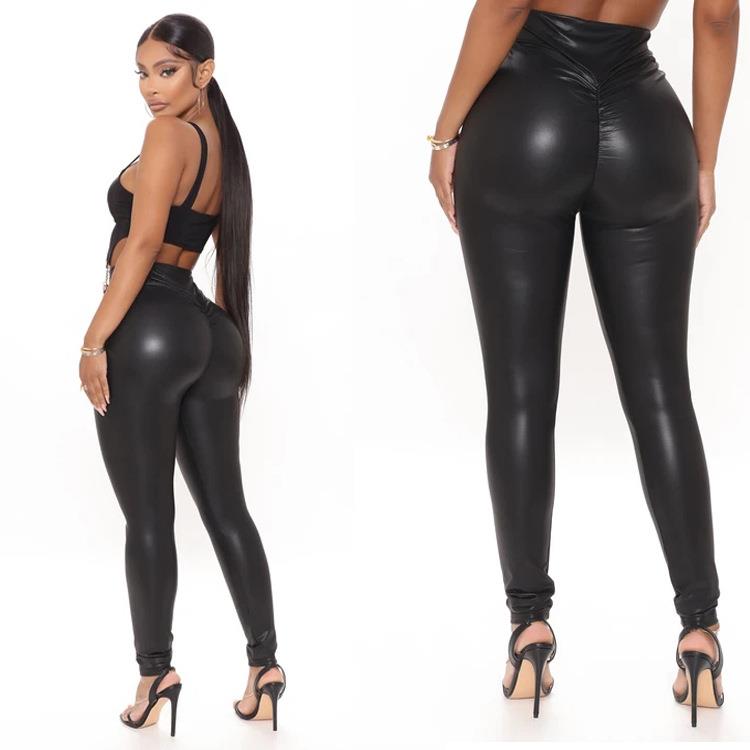 new pencil women workout faux strethcy soft hips leggings