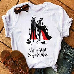 sleeves border loose cross womens printing shirt fit high