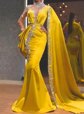 women skirt long dress sequin gold sprinkled yellow dress