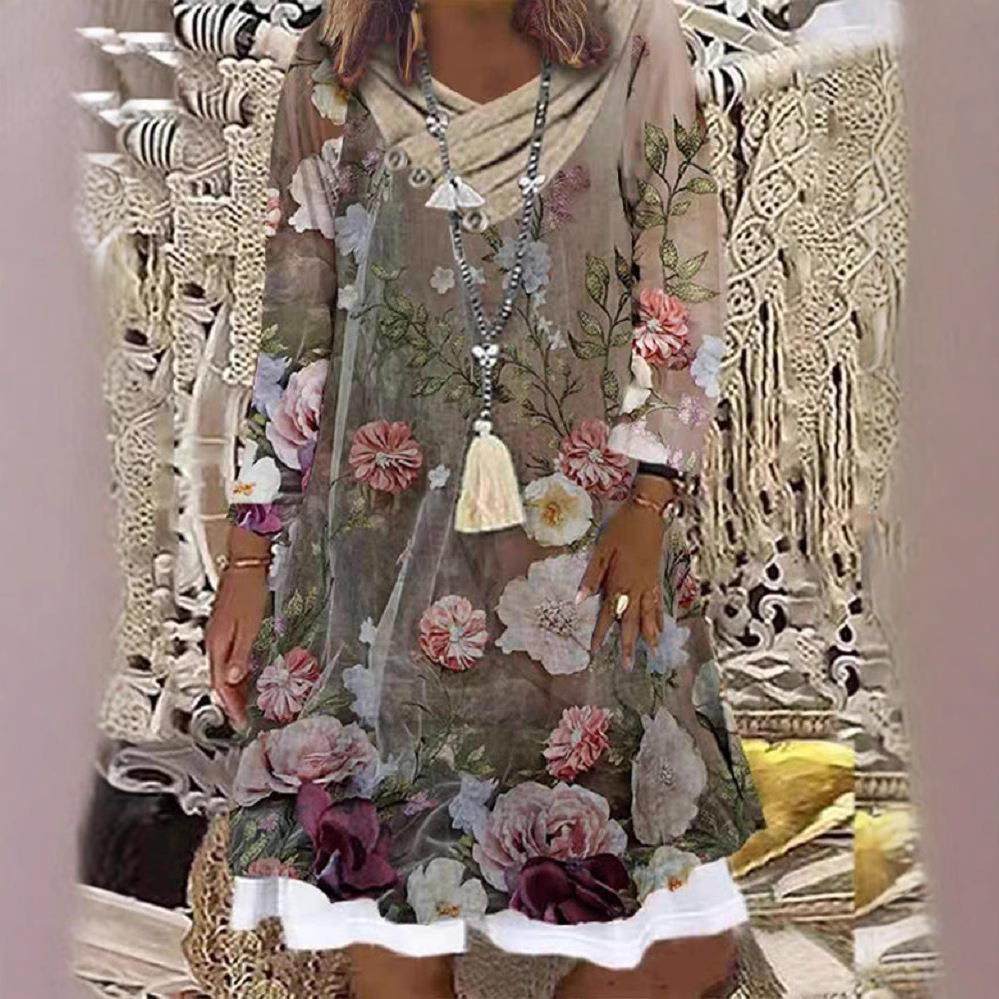 Sleeve Loose Fake Collar Long Fashion Womens Pile Flower