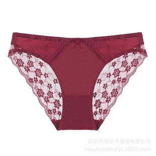 briefs womens mid-waist size large panties red breathable
