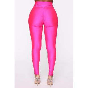 Casual Pleated Back Pants Solid Sports Color Fit Yoga