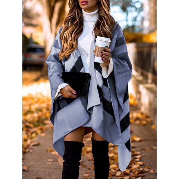 ladys shawl slit geometric box scarf autumn winter warm