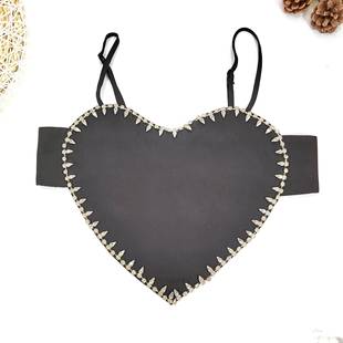 backless worn nightclub bellyband-style worn rhinestone