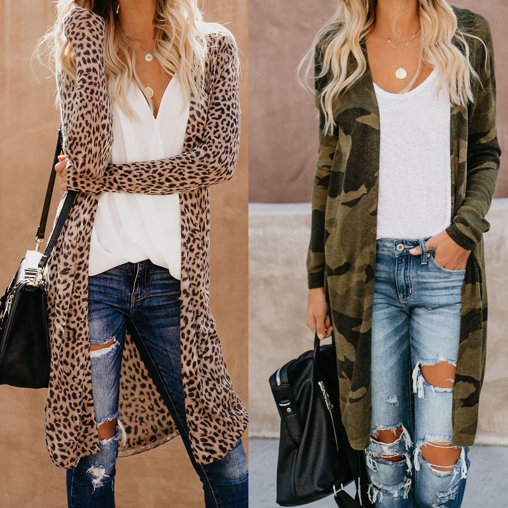 Fashionable camouflage leopard print snake long-sleeved