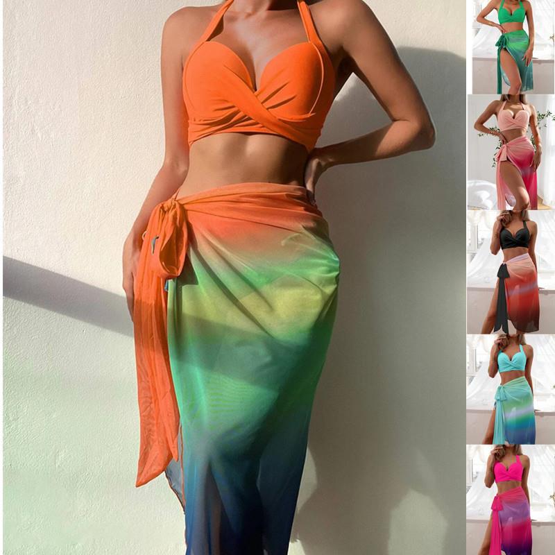 Splicing Contrast Bikini Fashion Swimwear Color Swimsuit