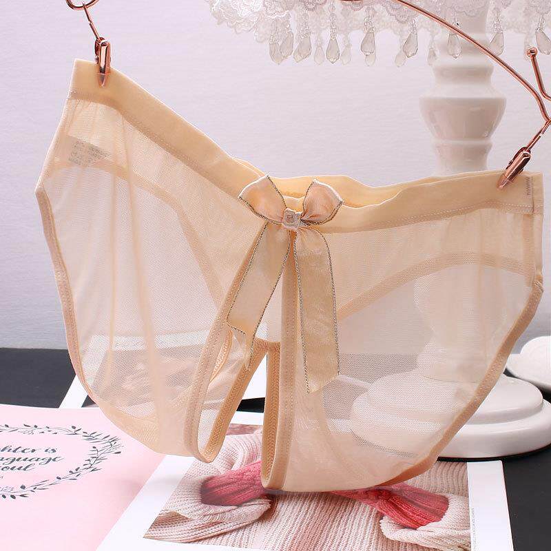 Transparent crotchless panties for women with sexy