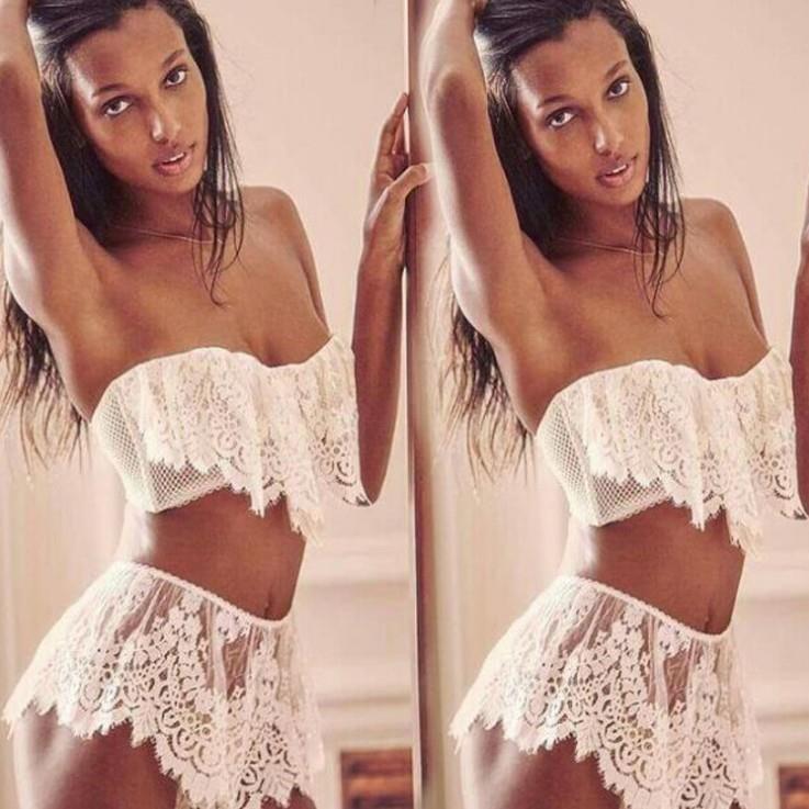 set piece two swimsuit bikini set shorts wrap chest lace