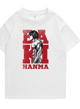 hanma t-shirts anime female clothing women baki t-shirts