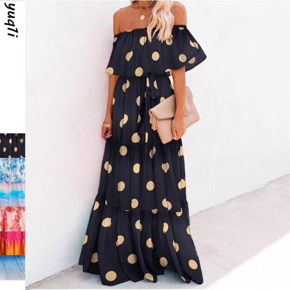 Women's one-shoulder wrap-around dress
