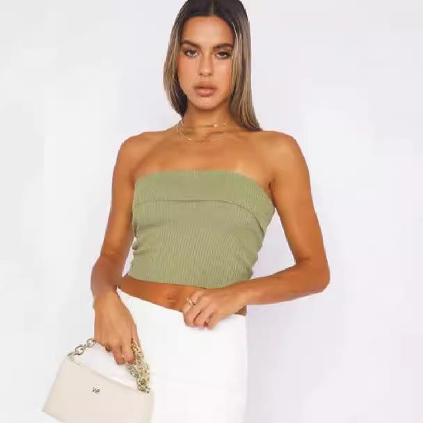 Slim Top Top Three Texture Sexy Tube Color Women Tube Fit