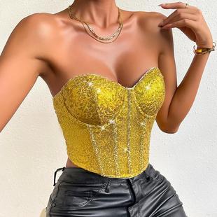 off floral sweet tube women sexy lace backless crop