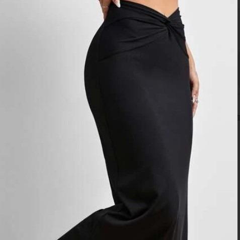 Slit Skirt Sexy Style Women Fitness Casual Long Skirt Half