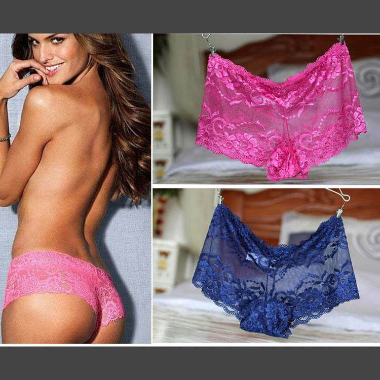 Lace half-hip panties for women large size boxer briefs