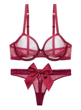 Transparent Bra Mesh Breathable Underwear Set See-through