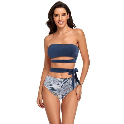 Multicolor Long Tandem Sleeve Tie-Dye Bikini