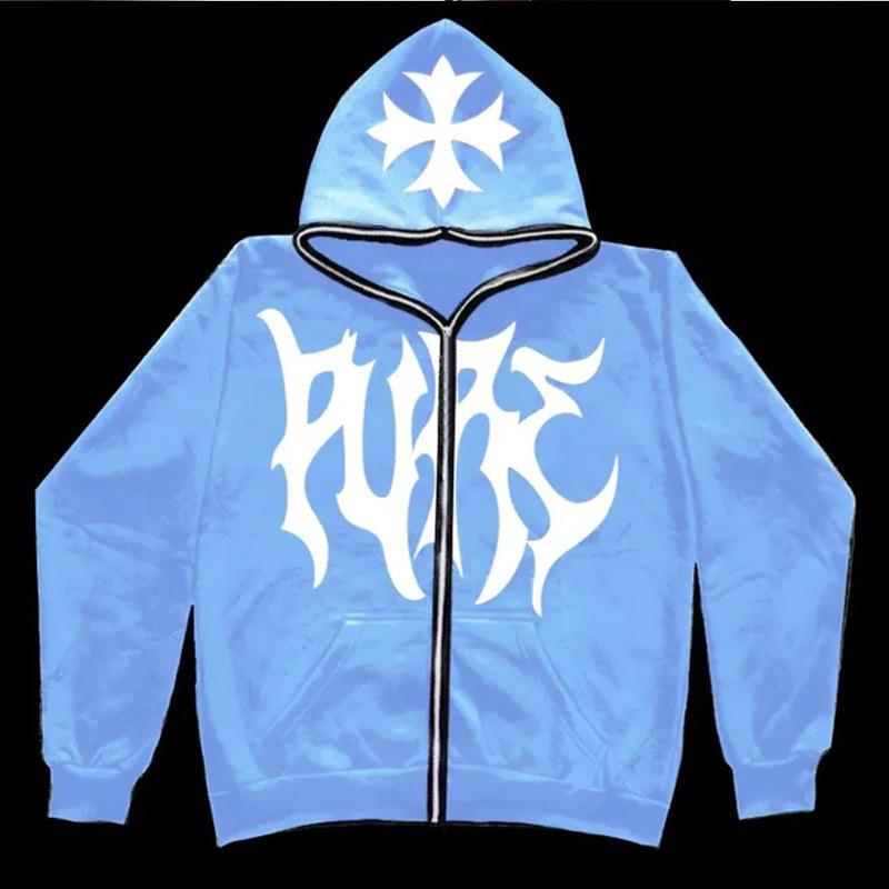 Street punk hip-hop style hooded sweatshirt hand-painted
