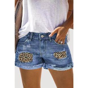 waist street denim womens ripped patch High jeans fashion