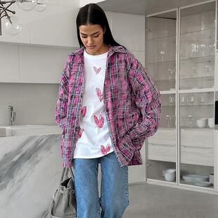 womens Personality commuting long loose cotton clothing
