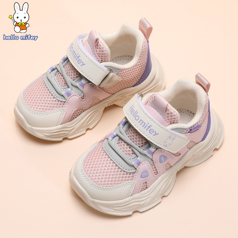 班纳米菲春秋款透气女童运动鞋