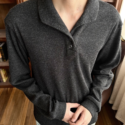 XCOK针织衫聚酯纤维亨利领