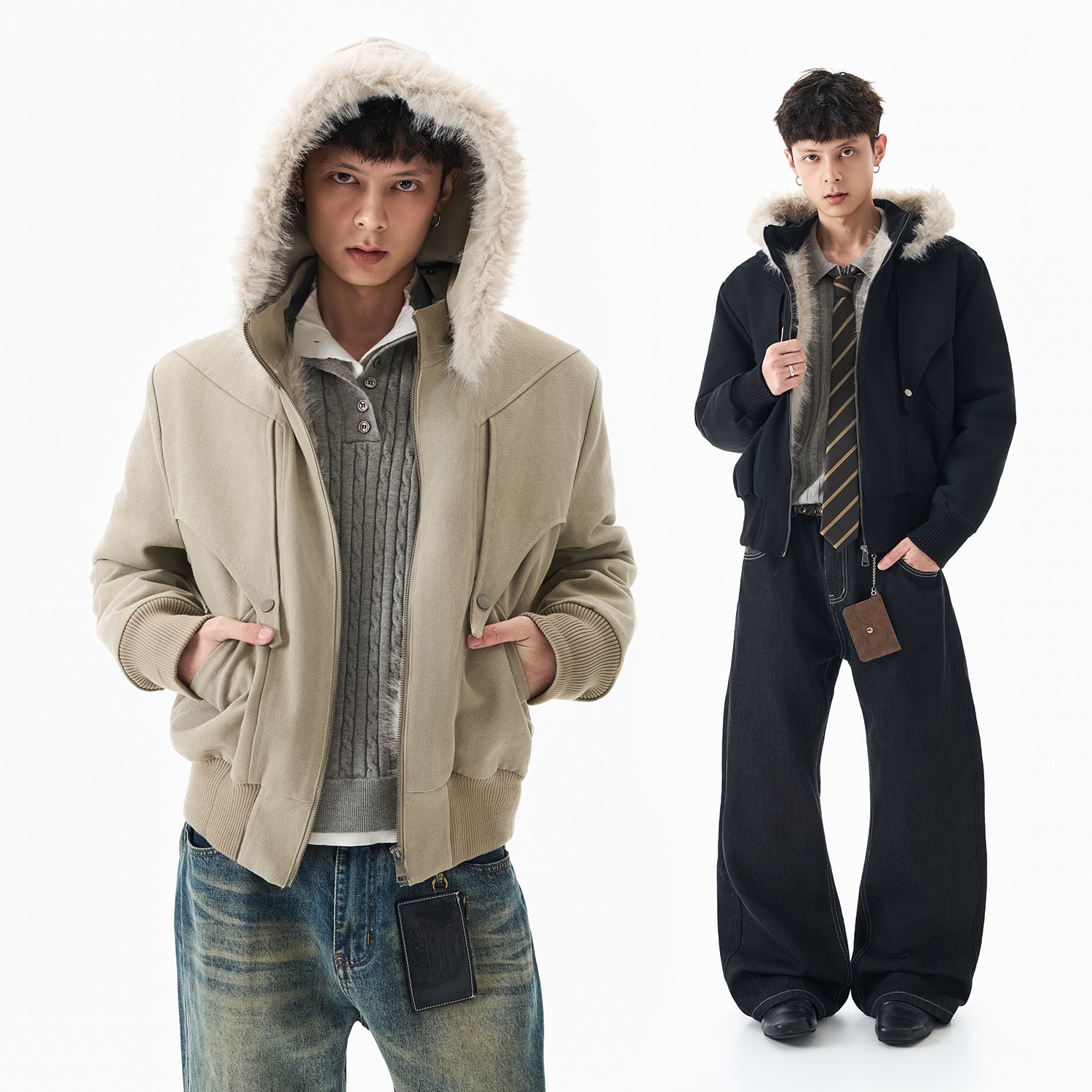 XCOK秋冬座山雕加厚棉服外套