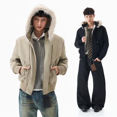 XCOK秋冬座山雕加厚棉服外套