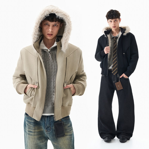 XCOK秋冬座山雕加厚棉服外套