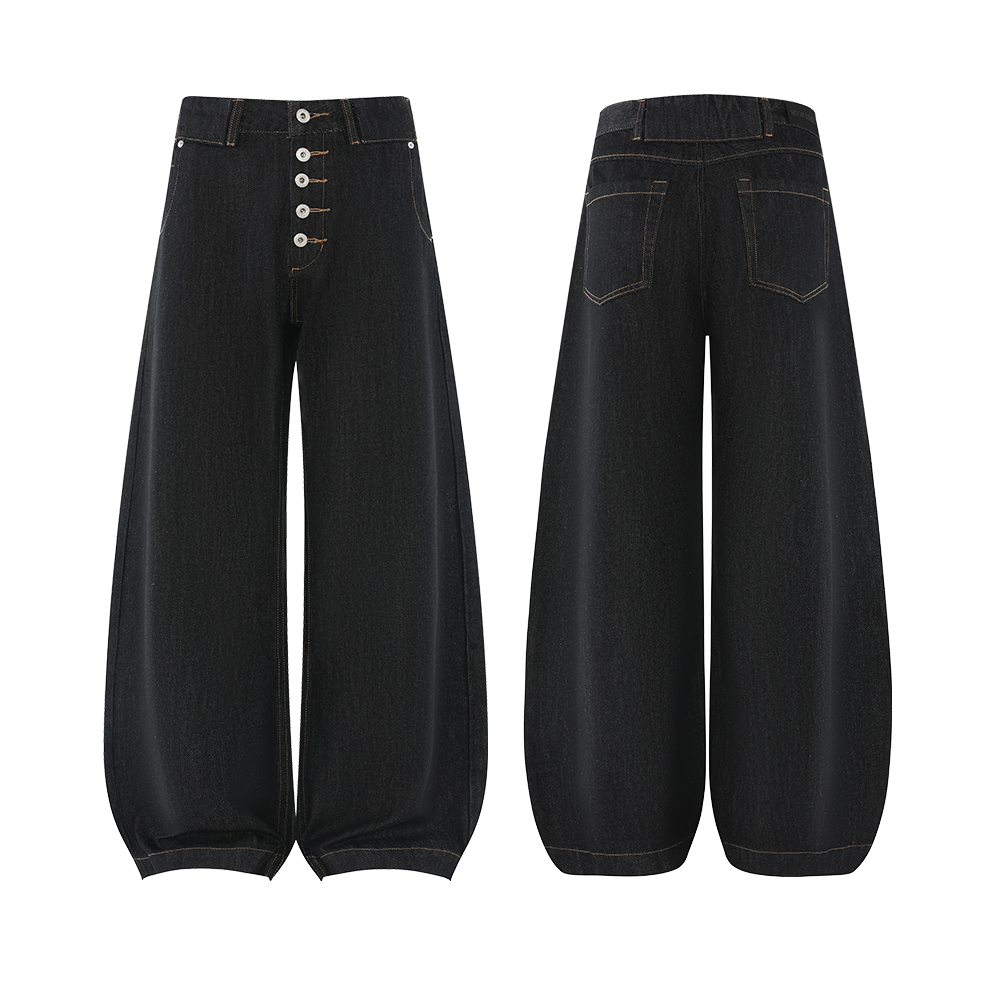 XCOK高固色脱浆原牛弯刀裤