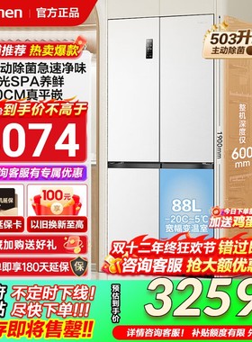 【政府补贴】容声503pro 家用十字对开门IDP净味超薄嵌入式电冰箱