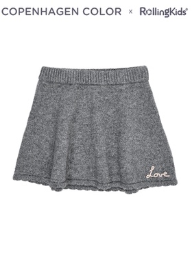COPENHAGEN COLOR 女童灰色半身裙A字裙百搭短裙丨RollingKids