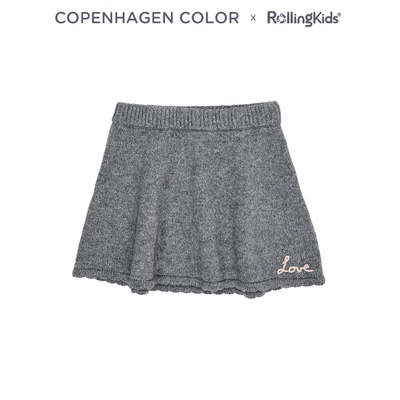 COPENHAGEN COLOR 女童灰色半身裙A字裙百搭短裙丨RollingKids