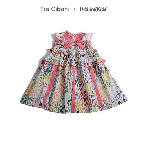Tia Cibani 女童彩色连衣裙夏季时尚百搭裙子夏装丨RollingKids
