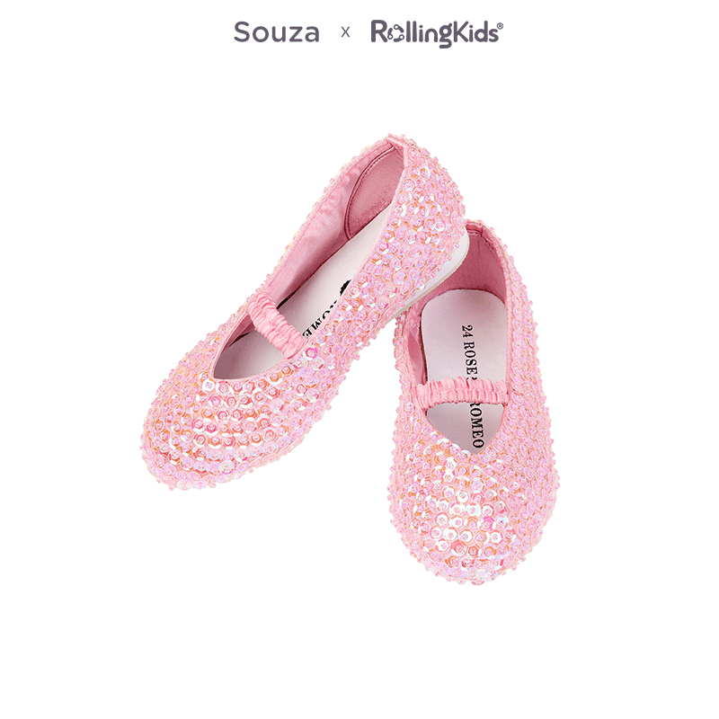 Souza 女童平底鞋时尚公主软底女孩单鞋丨RollingKids,童鞋/婴儿鞋/亲子鞋,水晶/水钻鞋,淘宝优惠券,粉丝福利购,淘宝优惠卷