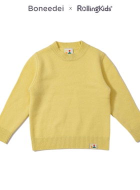 Boneedei 儿童圆领毛衣男女童时尚百搭休闲上衣丨RollingKids