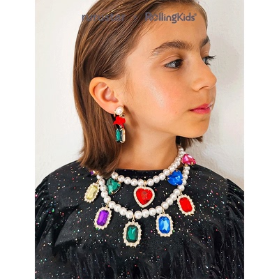 rurustar儿童珍珠项链手链