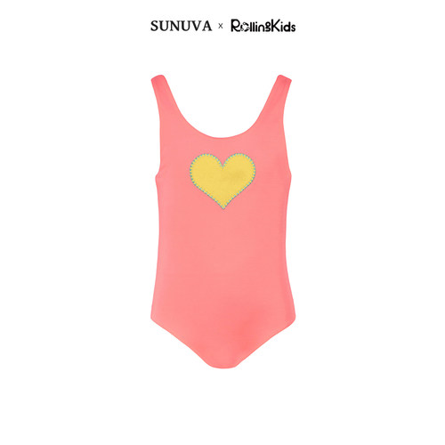 SUNUVA甜美女童连体泳衣