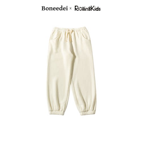 Boneedei 儿童加绒长裤秋冬保暖系带裤装丨RollingKids