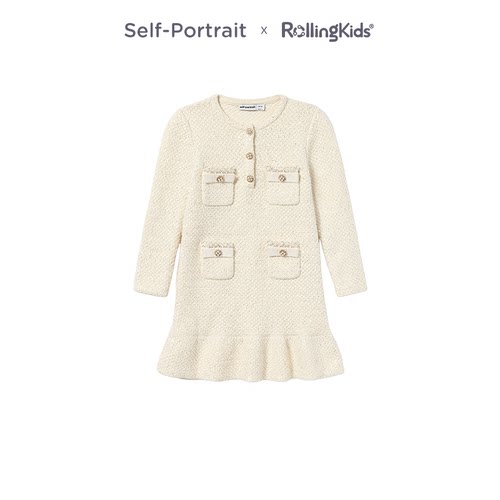 Self-Portrait女童连衣裙气质小香风时尚长袖连衣裙丨RollingKids