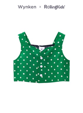 WYNKEN 儿童背心女童绿色波点吊带背心夏季新款丨RollingKids