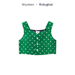 WYNKEN 儿童背心女童绿色波点吊带背心夏季新款丨RollingKids