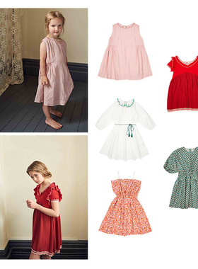 Caramel 女童棉印花连衣裙气质复古设计感公主裙丨RollingKids