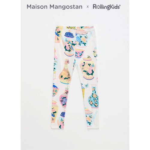 Maison Mangostan 印花打底长裤女童彩色可爱印花裤丨RollingKids